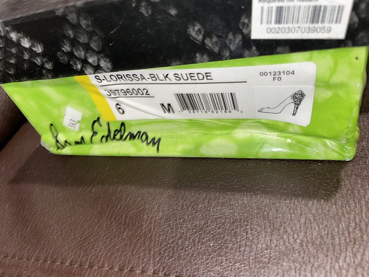 Sam Edelman Lorissa Suede black Spiked Heels Pumps Size 6 M Women