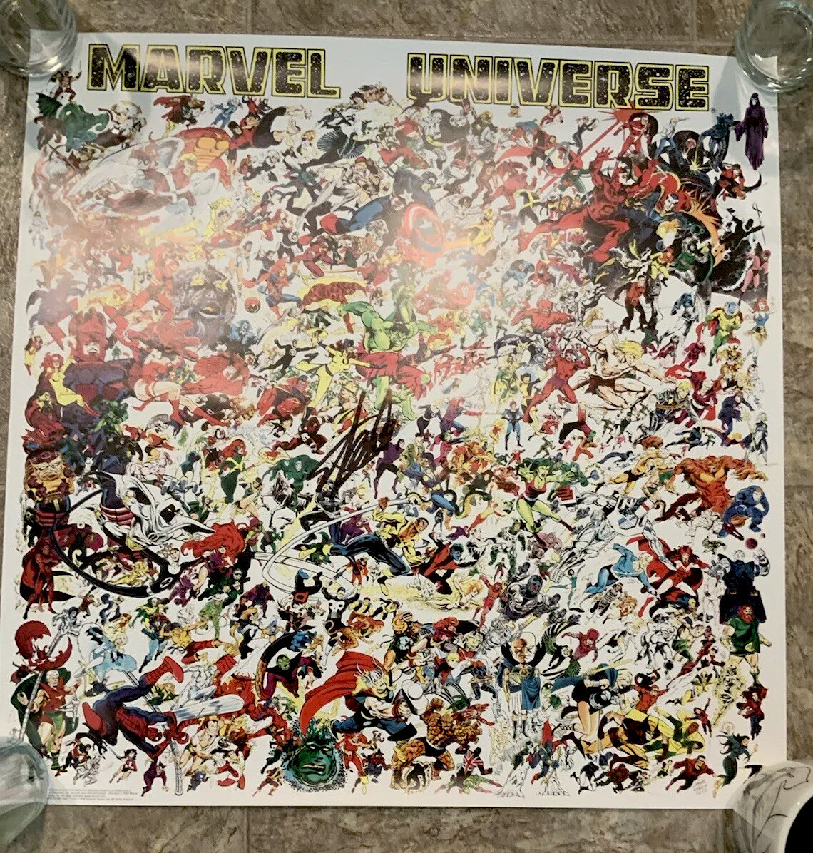 Marvel universe poster 20 x 20 signed by STAN LEE | eBay