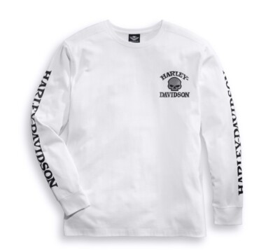 HARLEY-DAVIDSON Skull Long Sleeve für Herren weiß