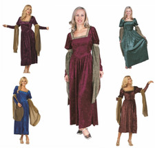 RENAISSANCE QUEEN LADY WOMENS COSTUME MEDIEVAL FAIRE JULIET PRINCESS ADULT FIONA