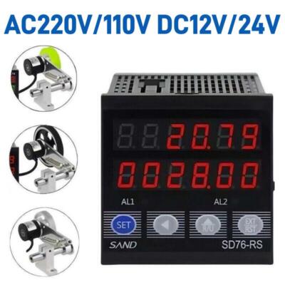 Electric Length Speed Measure Counter Digital Rotary Roll Meter W/Encoder New