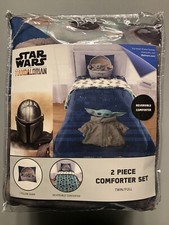 Star Wars Baby Yoda Comforter and Sham Set for Twin Bed