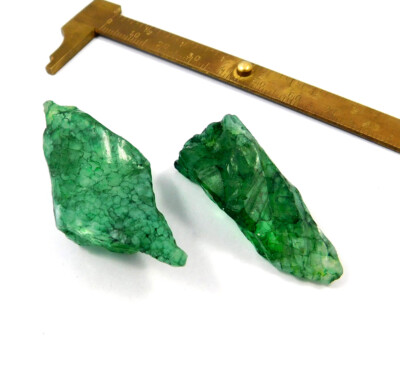 161 Natural Dyed Green Crystal Quartz Rough Minerals Specimen