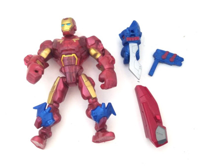 Marvel Super Hero Mashers Electronic Iron Man Light Up Repulsor Figure Lot Works