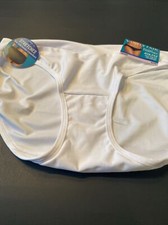 NEW Vanity Fair White Silky Stretch Bikini 18291 / Size 6 / MEDIUM