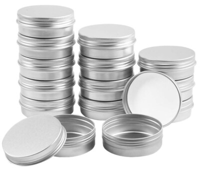 10 PCS 50ml Aluminium Zinn Glas Fall Lagerung Container Salbe Make-up Dosen L7