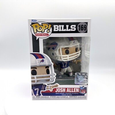 #ad Funko Pop NFL Josh Allen Away Jersey 169 Buffalo Bills With Protector $29.99