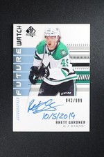 2019-20 SP Authentic Future Watch Inscription #238 Rhett Gardner Auto RC #/999 G