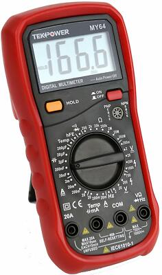 TekPower MY64 32-Range Digital AC DC Voltage Current Temperature CAP Multimeter