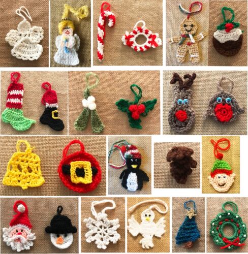 Crochet móvil hecho a mano para decoración de árbol de Navidad 23 variaciones - Imagen 1 de 46