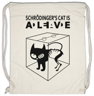 SCHRÖDINGER?S CAT IS ALIVE DEAD I Turnbeutel The Big Nerd Girl Bang Theory
