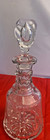 GLASS CRYSTAL DECANTER ETCHING DETAILS TOPPER flared, bell-shaped body — photo 1