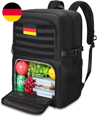 BERTASCHE Lunch Rucksack, Arbeit Rucksack Mit Isoliertem Kühlfach, 17,3 Zoll Lap