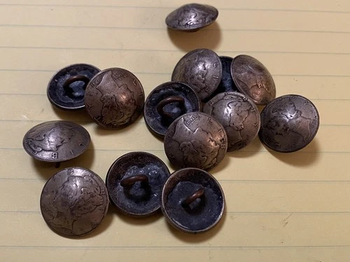 14 Vintage Navajo 1940s Silver (90%) Liberty Mercury Head Dime Buttons 48.5grams