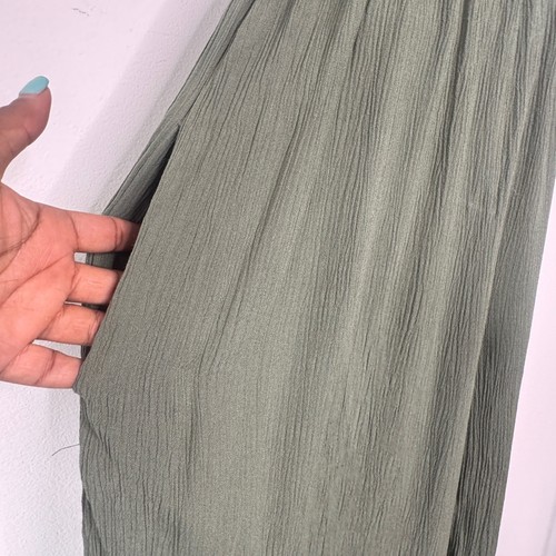Mason & Belle Jumpsuit Womens Small Green Gauzy Wide Leg Coconut Girl Summer - Picture 10 of 10