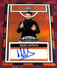 ‼️2025 Leaf Football Nation Mikel Arteta Auto #1/1 One of One Arsenal FC FA-MA1