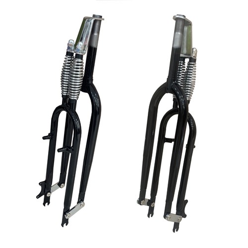 CDH 26" Fourche à Ressort Double Classique 1" Filetée, Cruiser Chopper Bike Fork - Photo 2/12