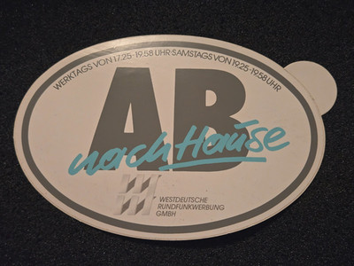 AB NACH HAUSE   Sticker / Aufkleber   *aus Sammlung* 1137