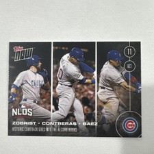 2016 TOPPS NOW #571 Ben Zobrist, Willson Contreras, Javy Baez - Chicago Cubs