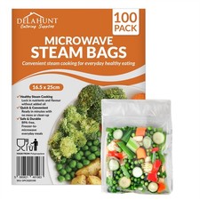 Microwave Steam Bags - Medium Cooking Steamer Bags for Chicken, Fish, Meat, Veg