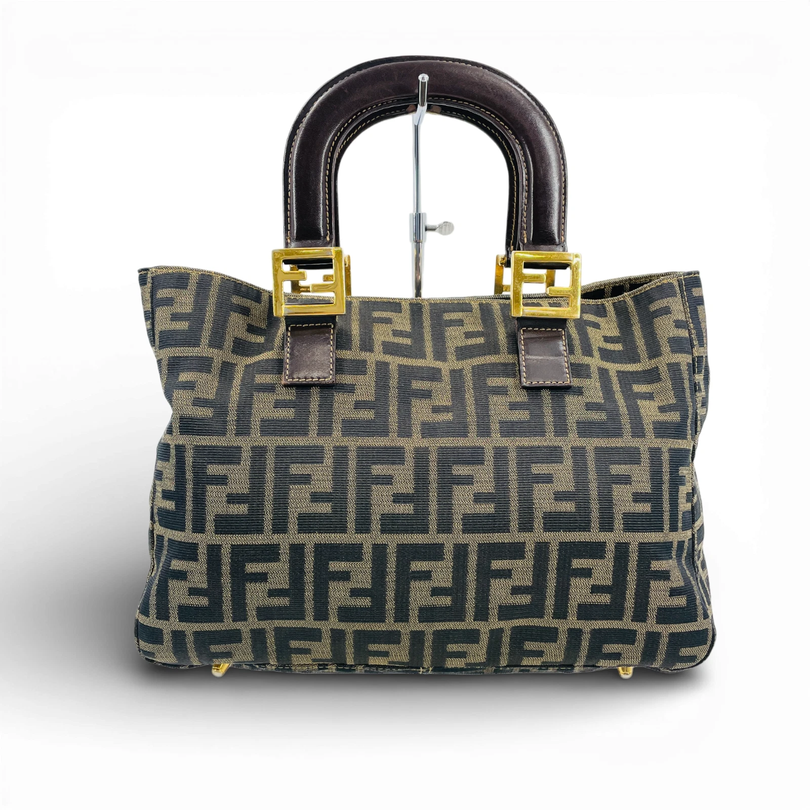 Fendi — Auth FENDI Zucca Canvas Ladies Brown Handbag KC050