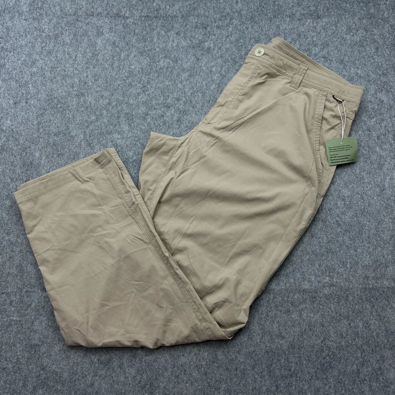 REI Co-Op Trailmade Pants Men's Size 38 X 30 Mushroom Taupe Hiking Outdoors NWT