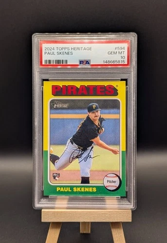PSA 10 2024 Topps Heritage Paul Skenes RC Gem Mint Pirates Rookie High Number