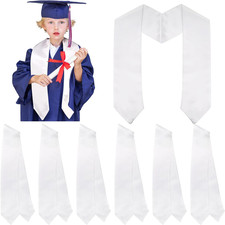 8 Pieces 50 Inch Unisex Children Graduation Stoles, Preschool Plain Graduation S