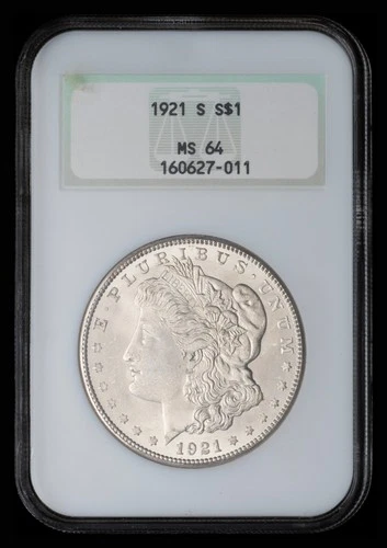 1921 USA. Morgan Dollar. NGC MS 64. San Francisco Mint. Silver. KM-110.
