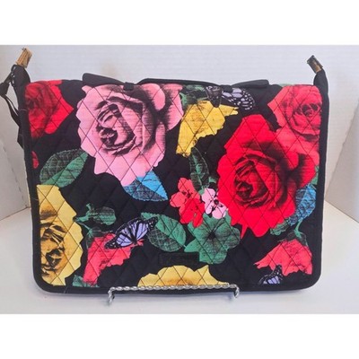 Vera Bradley Midnight Garden Hanging Travel Organizer Quilted Floral Makeup Bag