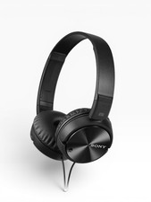 NEW - Sony Noise Cancelling Headphones Wired On-Ear - Black MDR-ZX110NC