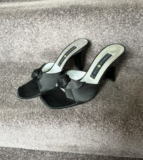 Patrick Cox Leather Mules Ladies Shoes Sandals 38. 1/2 Italian High Heels