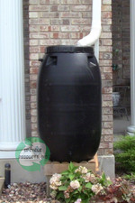 Upcycle Products Black Rain Barrel Smooth