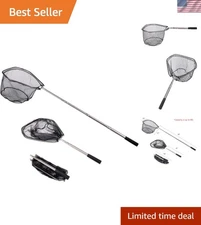 Telescoping Fishing Landing Net - Extendable 40-63 Inches, Lightweight & Durable