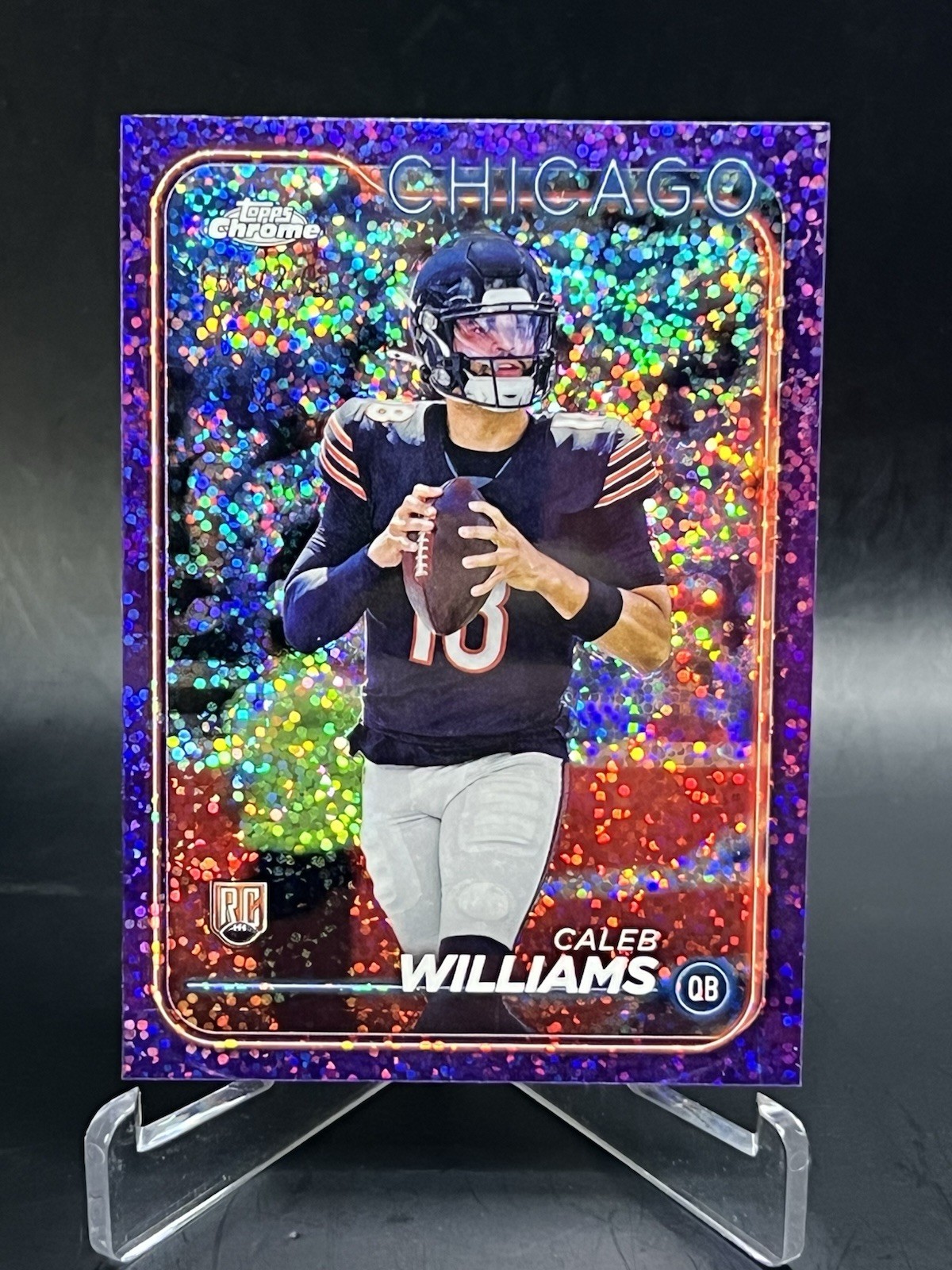 Caleb Williams /275 - 2024 Topps Chrome Purple Speckle - Rookies #202 (RC)