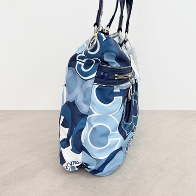 Coach Poppy Pop C Denim Applique Glam Tote Large Bag Y2K Rare