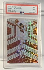 2022 Shaedon Sharpe Chronicles Vertex Asia Red #/48 Rookie PSA Trail Blazers