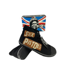 Draven Sex Pistols Punk High top Shoe Vision Street Wear Canvas Retro Size US 13