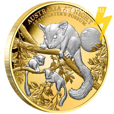 2022 Niue – Australia at Night: Leadbeater’s Possum – 1 oz Gold Black Proof