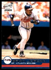 Brian Jordan 2001 Pacific #37 Atlanta Braves MLB READ FREE SHIPPING AutographDen