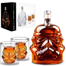 Whiskey Decanter Set, Whiskey Decanter with 2 150ml Glasses, Bosses Day Gifts...