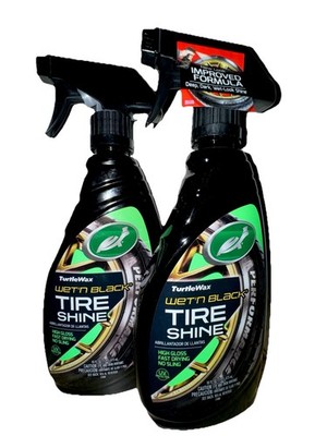 [2-Pack] Turtle Wax Wet  N Black Tire Shine With UV Protection Deep Gloss