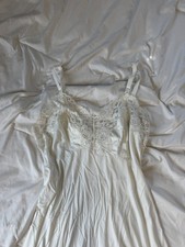 Vintage Gossard Artemis White Lacey Slip with Adjustable Straps