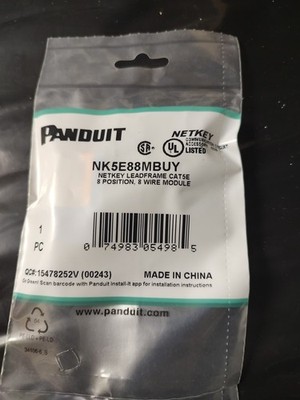 Panduit NK5E88MBUY Cat-5e Leadframe Keystone Jack Module UTP RJ45 Blue