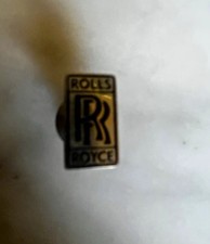 Rolls-Royce RR Logo Pin Badge, silver Black, Automobiles, United Kingdom, 1cm