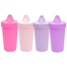 Re-Play Spill-Proof Sippy Cups for Toddlers - Kids Reusable 10 Oz Set of 4, D...
