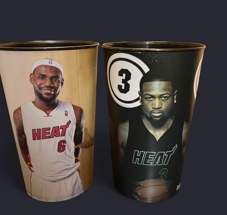 Miami Heat LeBron James #6 Dwayne Wade Cups NBA Basketball - Image 2 of 4