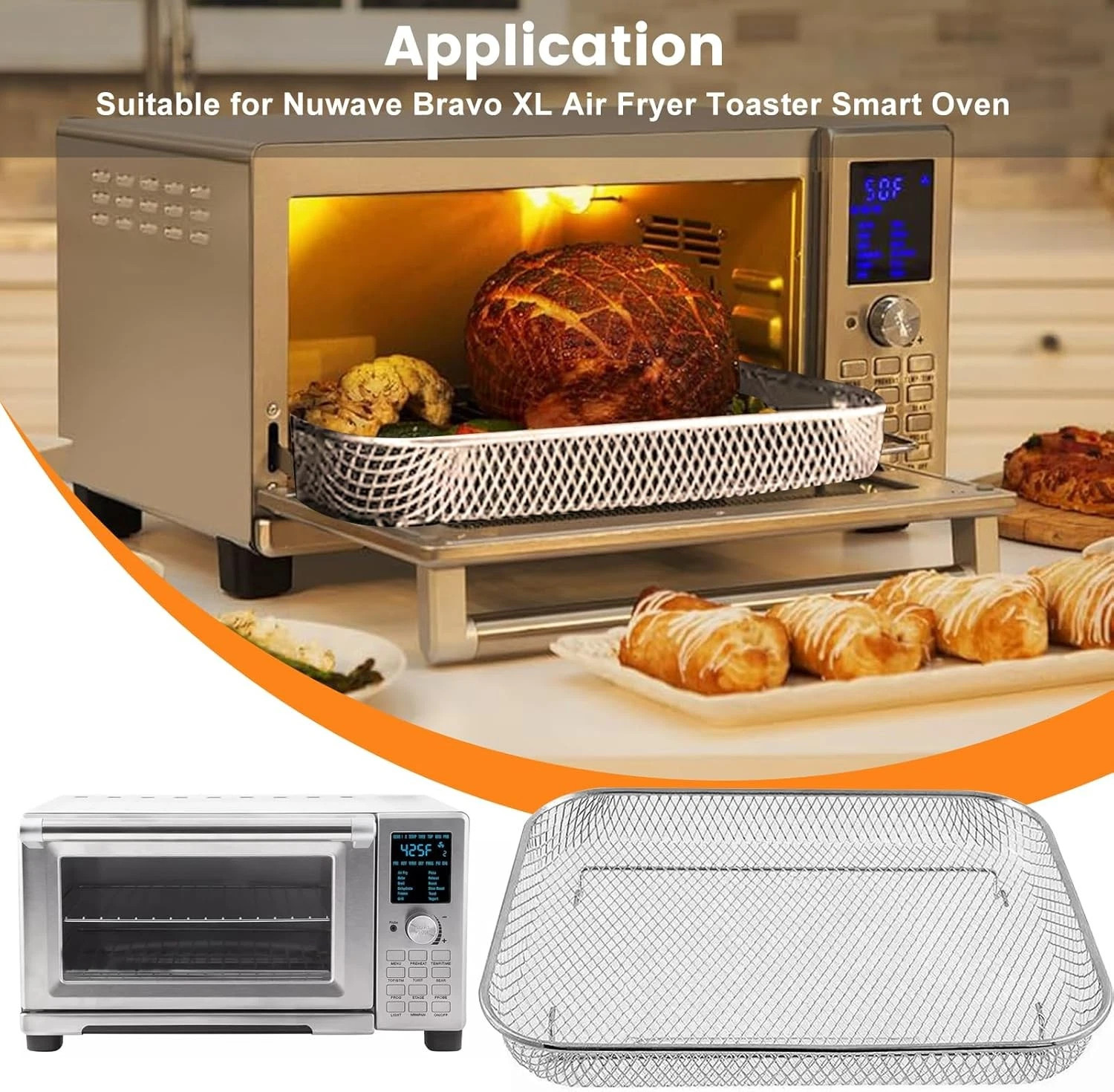 Air Fryer Basket Replacement for Nuwave Bravo xl air fryer toaster smart oven