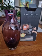 Dartington Crystal Amphora Amethyst Tall Vase Never Used Still In Original Box