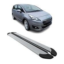 Seitenschweller Trittbretter Schweller für Peugeot 5008 2009-2016 Aluminium Grau